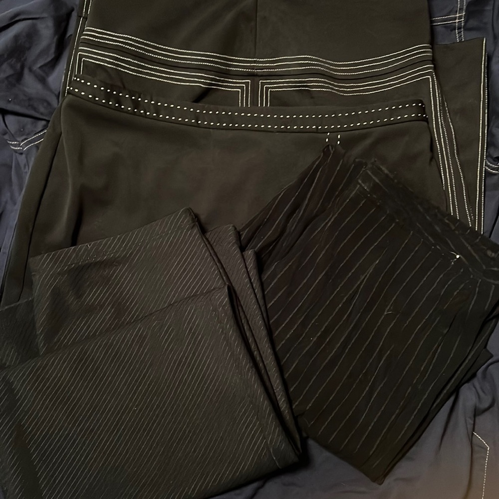 Express lot of 4, 3 skirts, 1 pants black
